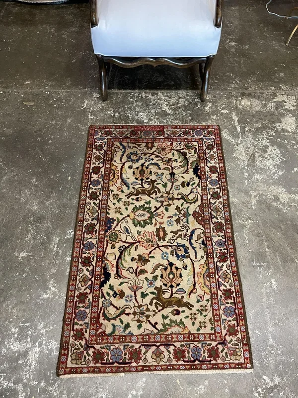 Vintage Persian Tabriz Rug – 2’4″ x 3’9″
