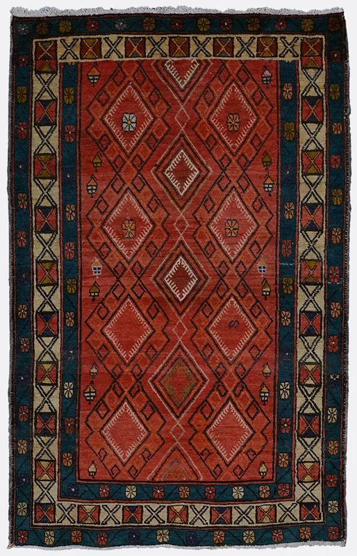 Vintage Persian Tabriz Rug – 3’9″ x 5’11”