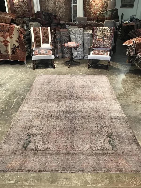 Vintage Persian Tabriz Rug – 6’4″ x 9’6″