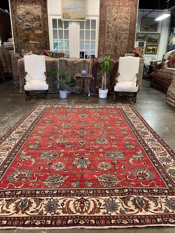 Vintage Persian Tabriz Rug – 7’10” x 11’1″