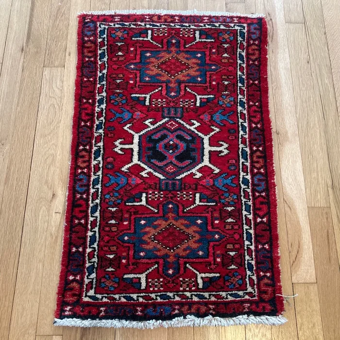 Vintage Rug, 1′ 10 x 2′ 10 Red