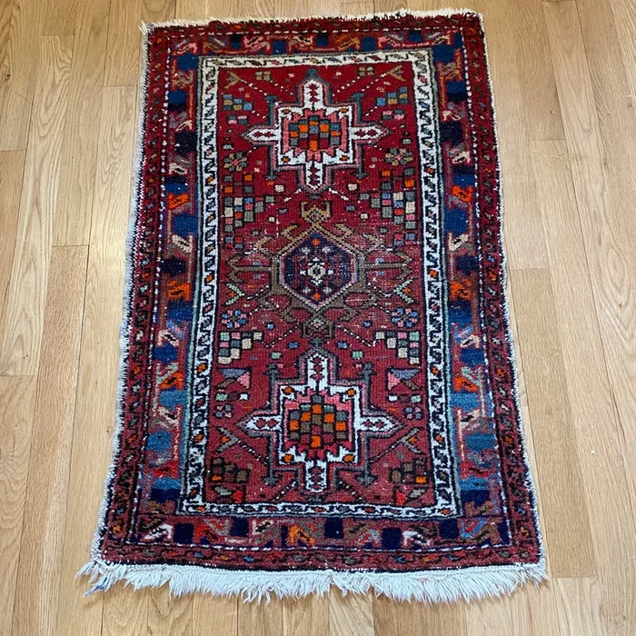 Vintage Rug, 1′ 11 x 3′ 1 Red