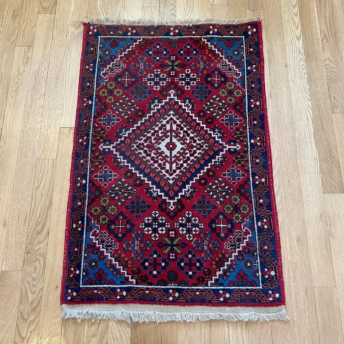 Vintage Rug, 1′ 11 x 3′ Red