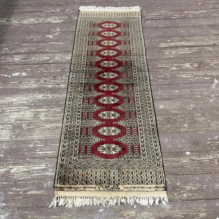 Vintage Rug, 2′ 1 x 6′ 6 Red