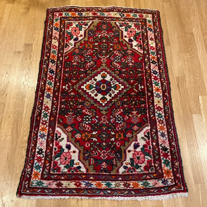 Vintage Rug, 2′ 10 x 4′ 2 Red