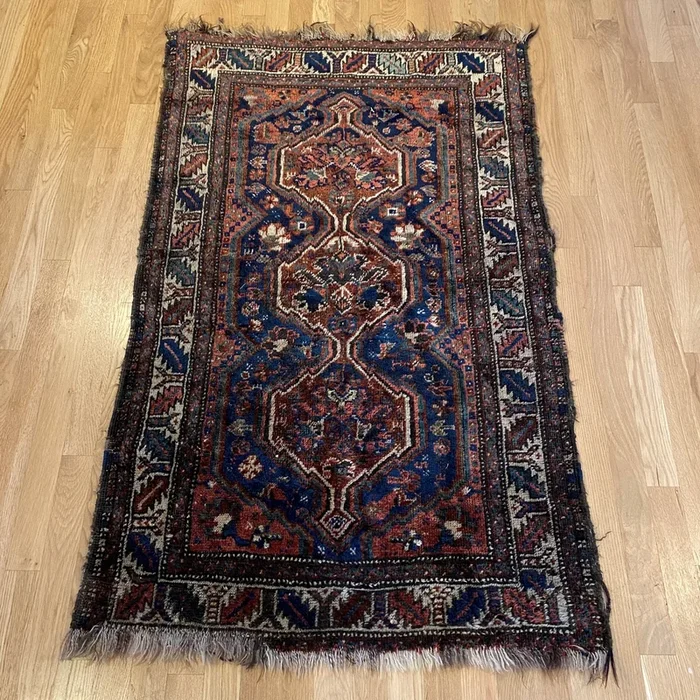 Vintage Rug, 2′ 10 x 4′ 8 Blue
