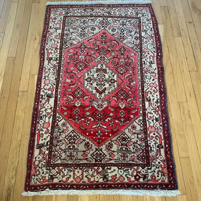 Vintage Rug, 2′ 11 x 4′ 9 Pink