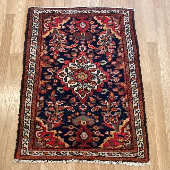 Vintage Rug, 2′ 2 x 3′ Blue