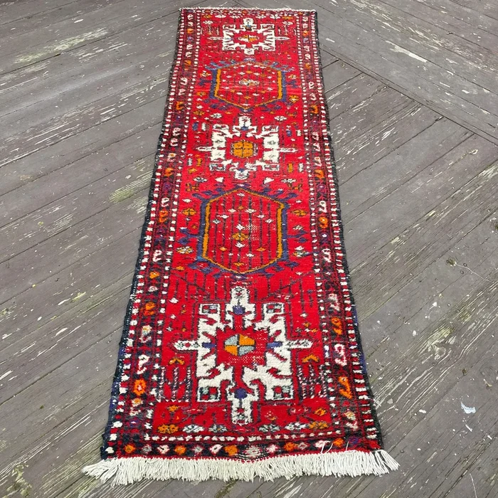 Vintage Rug, 2′ 3 x 7′ 7 Red