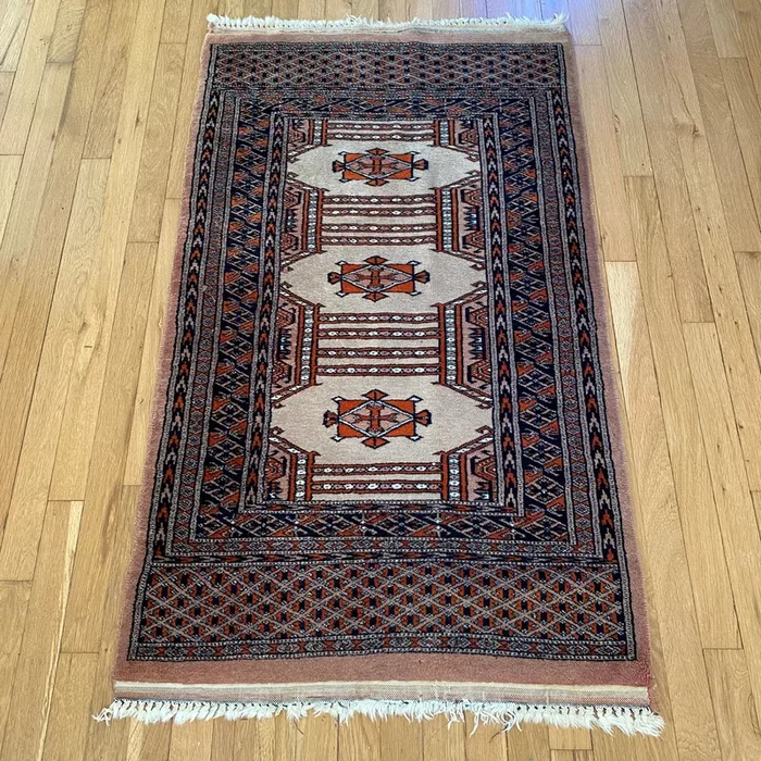 Vintage Rug, 2′ 6 x 4′ 6 Tan