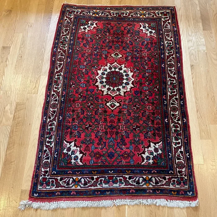 Vintage Rug, 2′ 9 x 4′ 5 Red