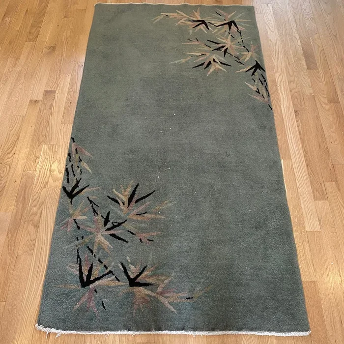 Vintage Rug, 3′ 1 x 5′ 10 Green