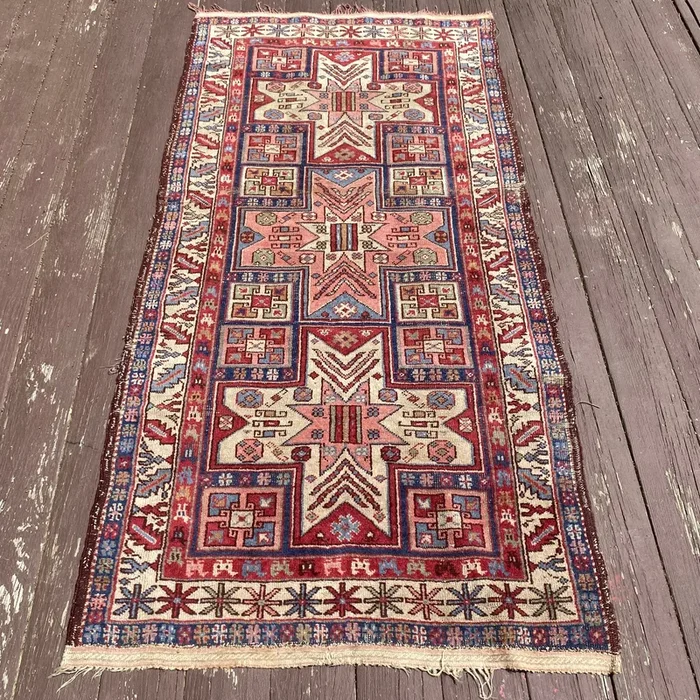 Vintage Rug, 3′ 3 x 6′ 10 Red