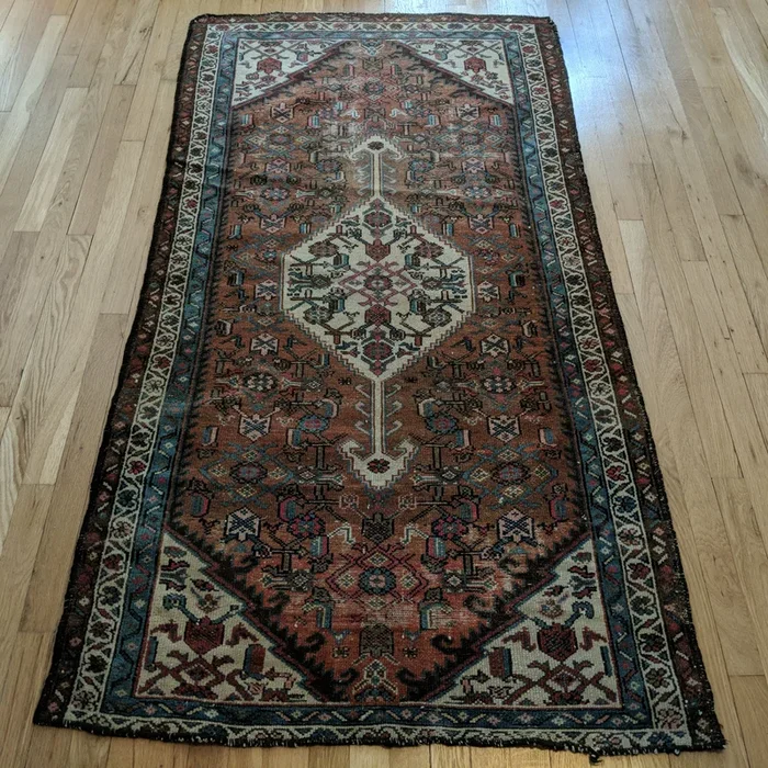 Vintage Rug, 3′ 4 x 6′ 5 Brown