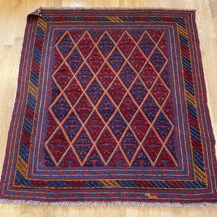 Vintage Rug, 3′ 9 x 4′ 2 Blue