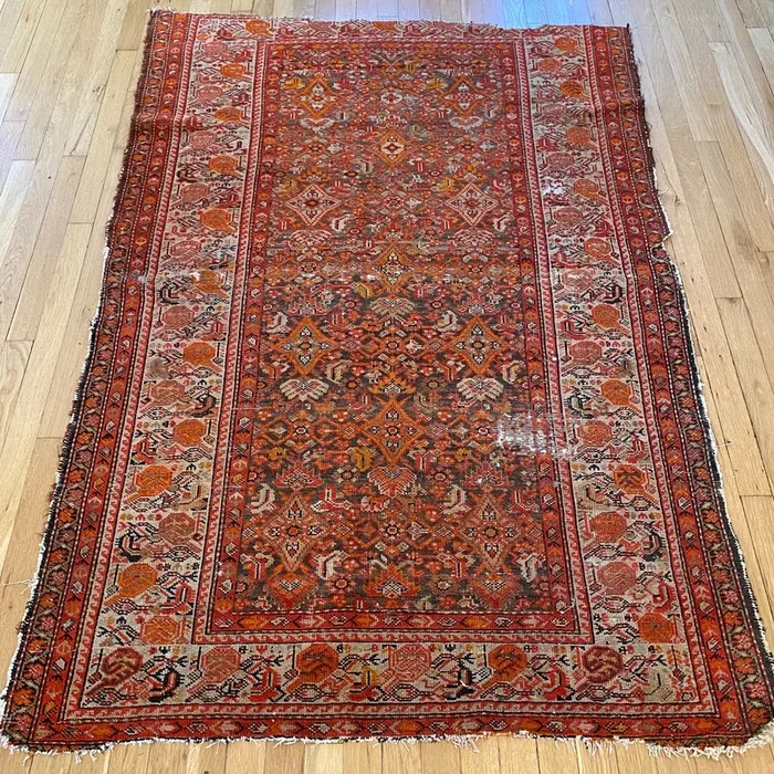 Vintage Rug, 4′ 2 x 6′ 2 Brown