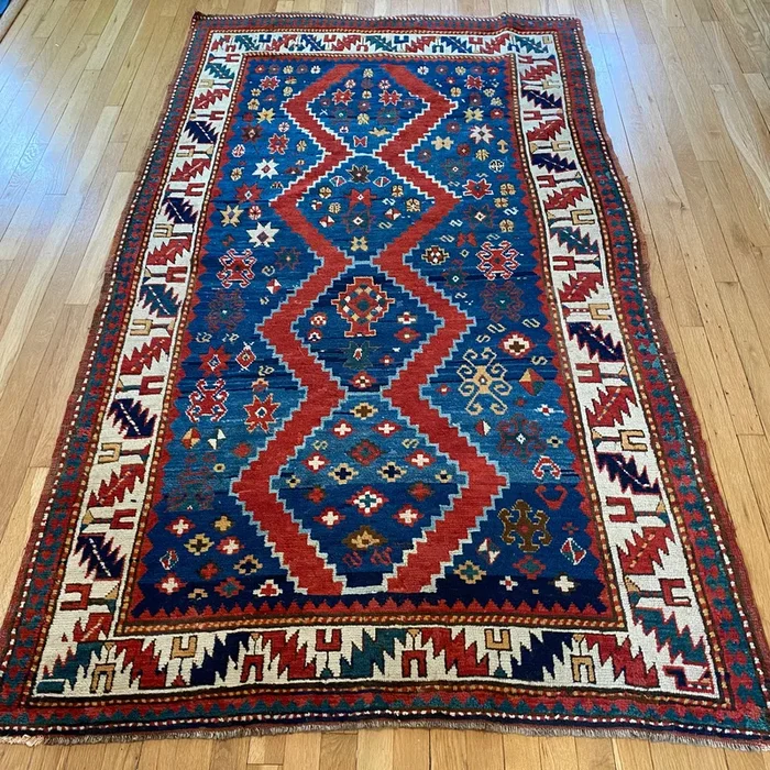 Vintage Rug, 4′ 6 x 7′ 10 Blue