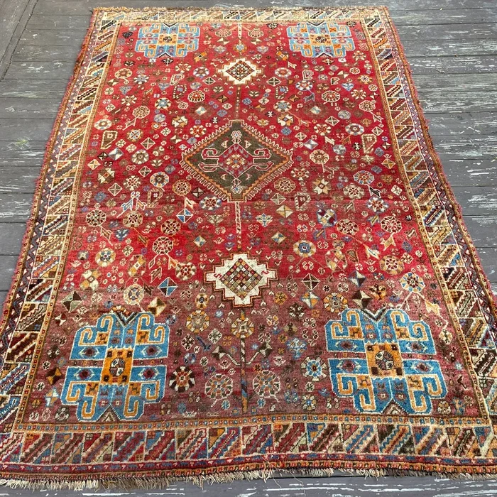 Vintage Rug, 5′ 1 x 7′ 8 Red