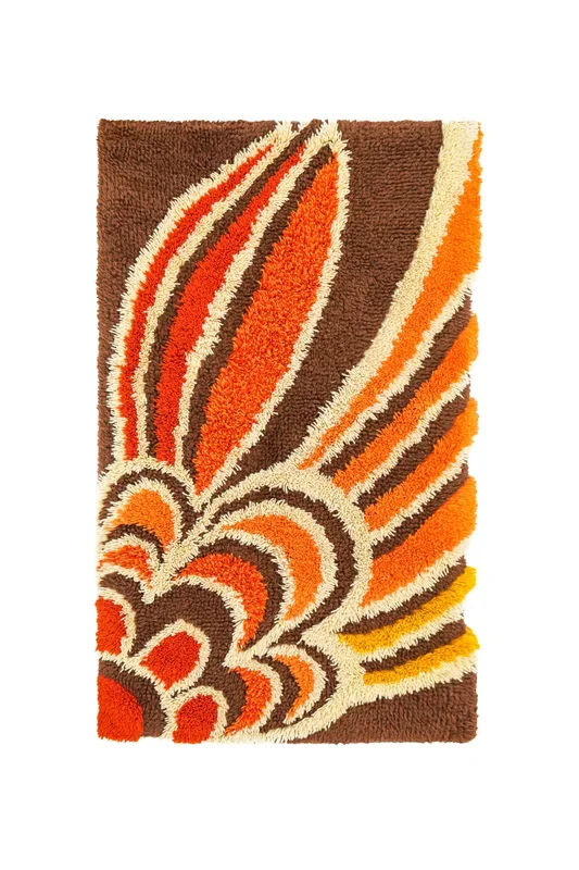 VINTAGE SCANDINAVIAN RYA RUG 3’9″x 2’4″