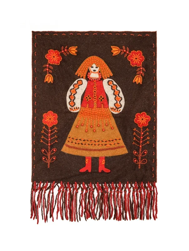 VINTAGE SWEDISH Pictorial TEXTILE 2′ x 1’7″