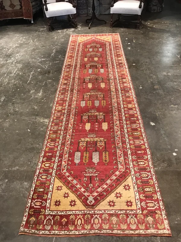 Vintage Turkish Anatolian Rug – 3’4″ x 12’10”