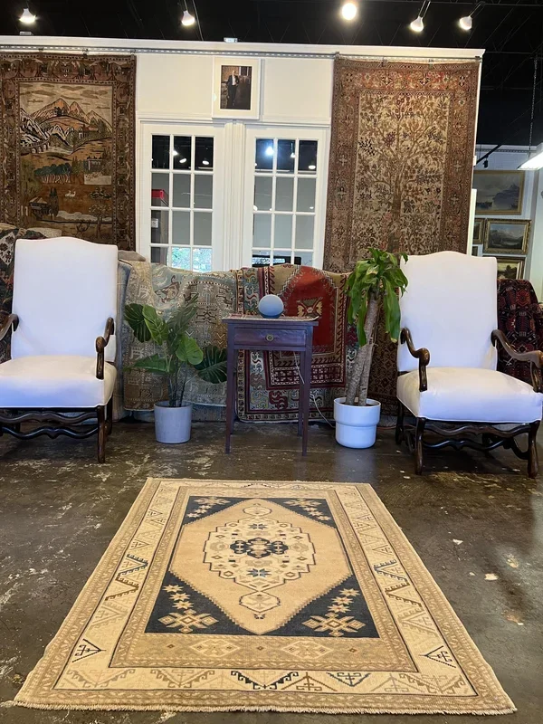 Vintage Turkish Anatolian Rug – 3’4″ x 4’8″