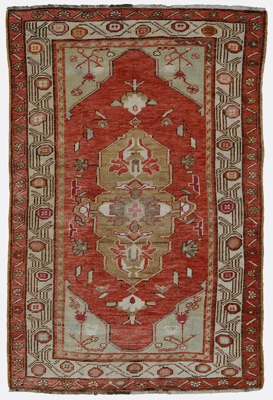 Vintage Turkish Anatolian Rug – 3’8″ x 5’7″