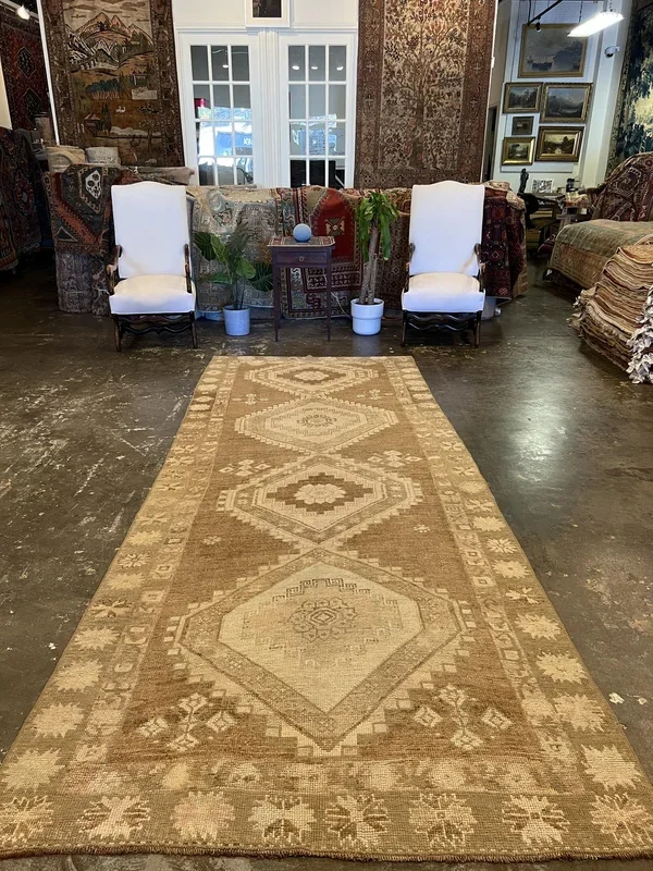 Vintage Turkish Anatolian Rug – 4’10” x 12’4″