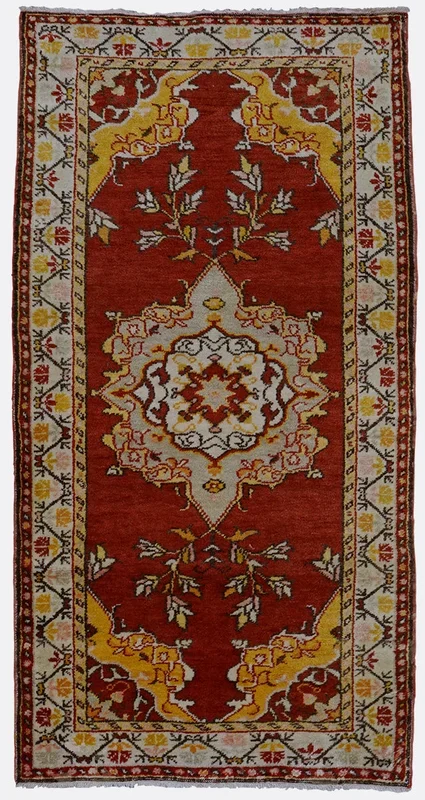 Vintage Turkish Oushak Rug – 3’3″ x 6’3″