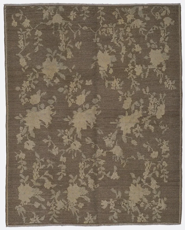 Vintage Turkish Oushak Rug – 5’5″ x 6’8″