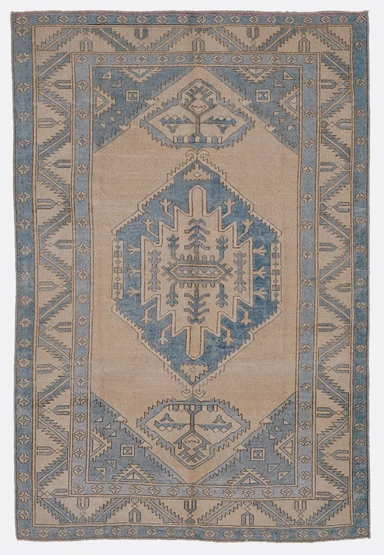 Vintage Turkish Oushak Rug – 5’5″ x 8′