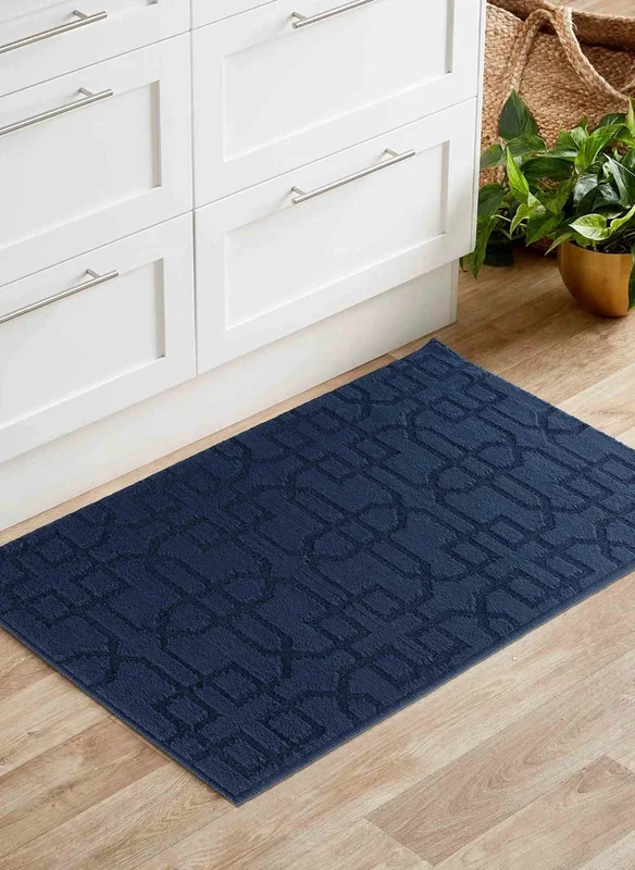 Washable 9mm Gel-Back Ivy Siam Navy Rug