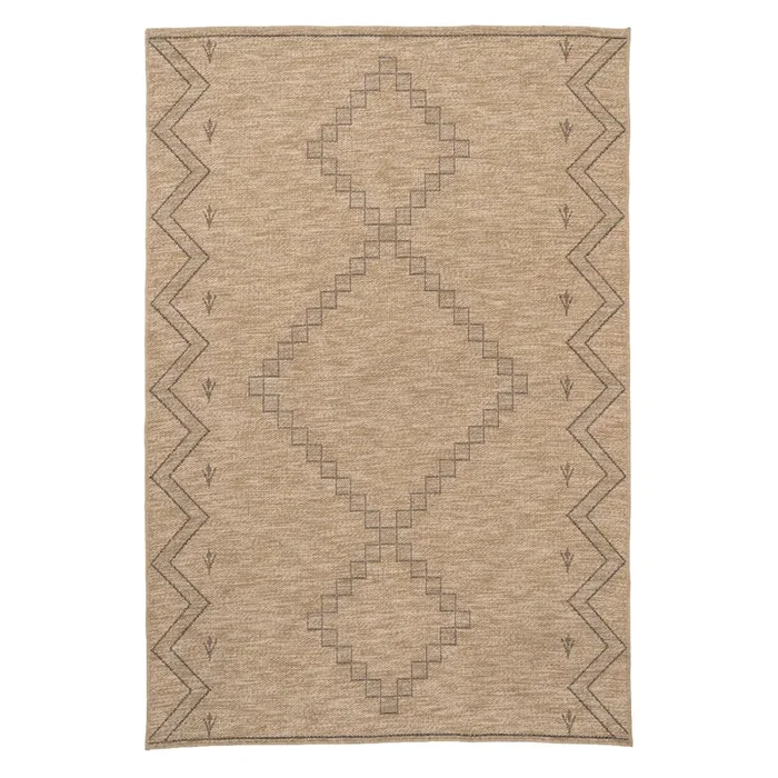 Washable Beige Berber Jute Style Rug – Alva