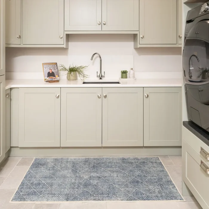 Washable Blue Kitchen Mat – Plato