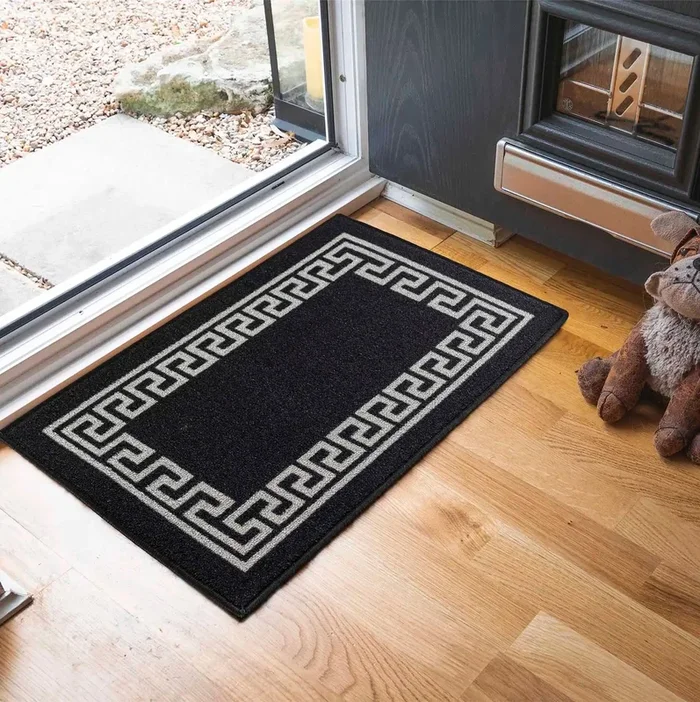 Washable Gel-Back Havana 413 Black Rug