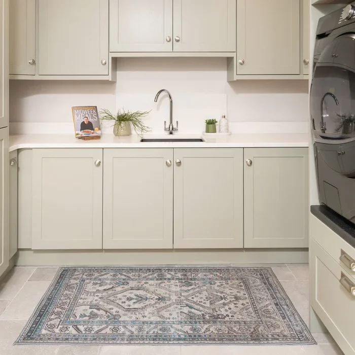 Washable Teal Kitchen Mat – Saxe