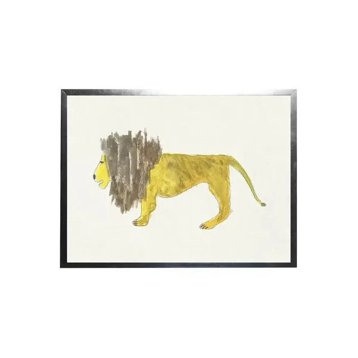 Watercolor Lion Framed Art