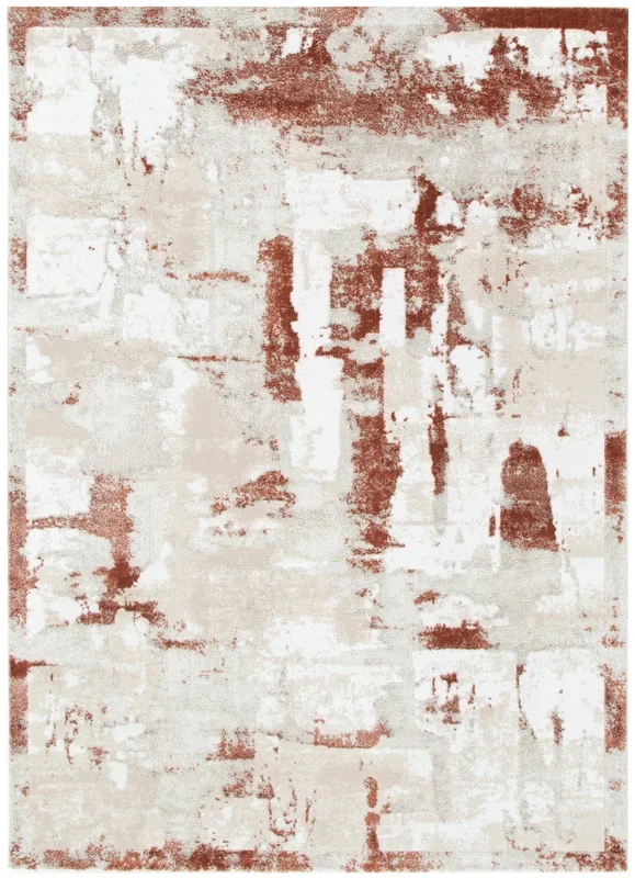 Wellington Abstract Wash Rust Rug – W010