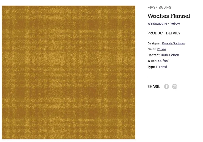 Yellow Windowpane Flannel