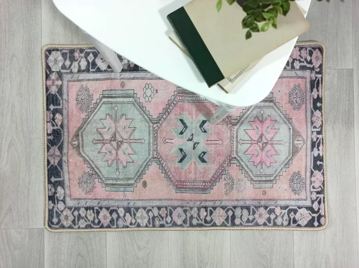 Ziana Pink Gray Turkish 2×3 Rug